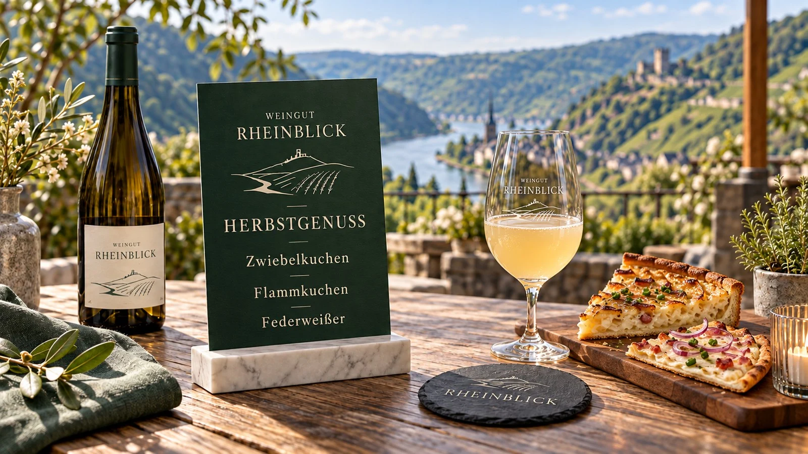 Gestaltungsbeispiel Kartenhalter mit Marmoroptik-Fuß